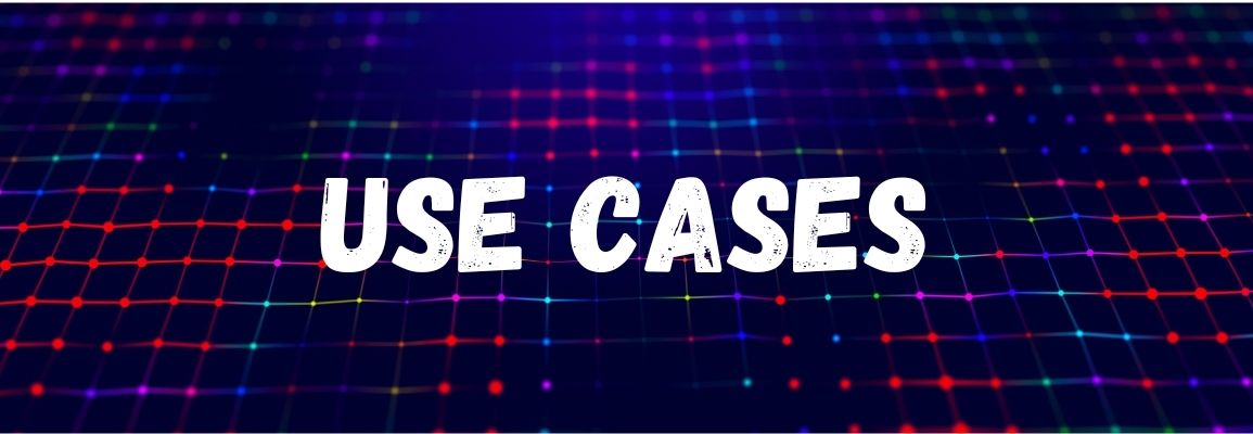 This site coves Use Cases for AI by faculty, staff and students. This image shows a connected, colorful grid.