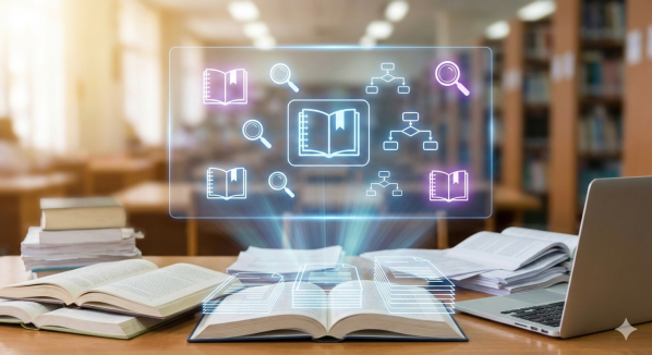 Books in a library for NotebookLM.